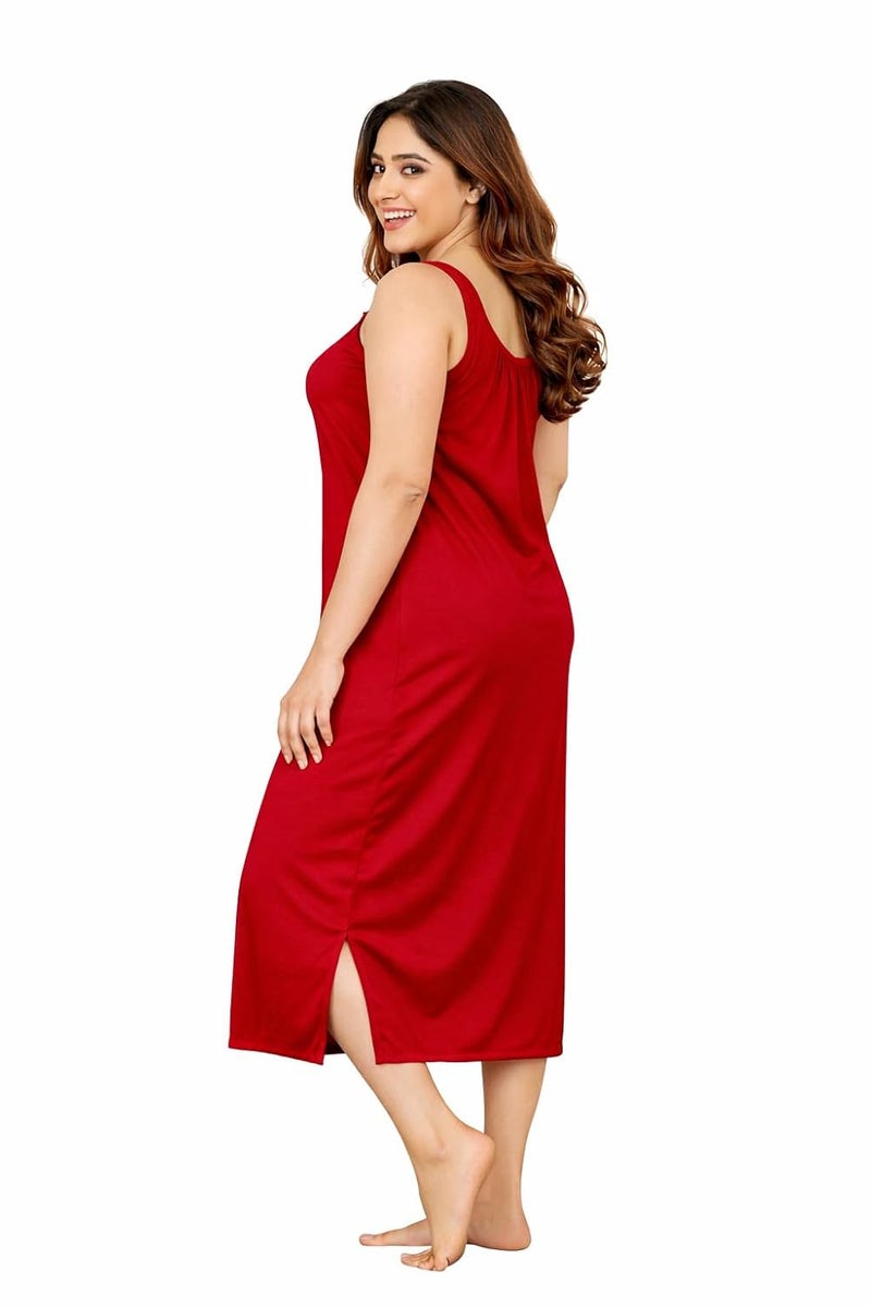 VIG TRENDS Women’s Long Sleeveless Cotton Nightgown | Soft & Breathable Nightwear for Comfortable Sleep - Image 3